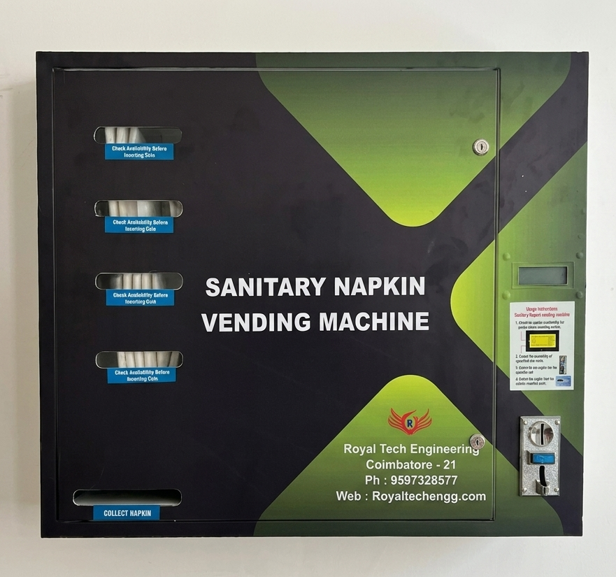 Sanitary napkin vending machine by Royal Tech Engineering
