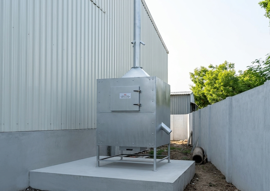 Solid waste incinerator machine by Royal Tech Engineering